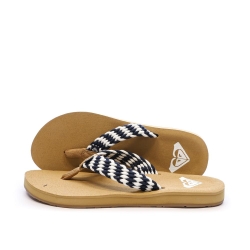 Tongs Beiges/Marines Femme Roxy Porto