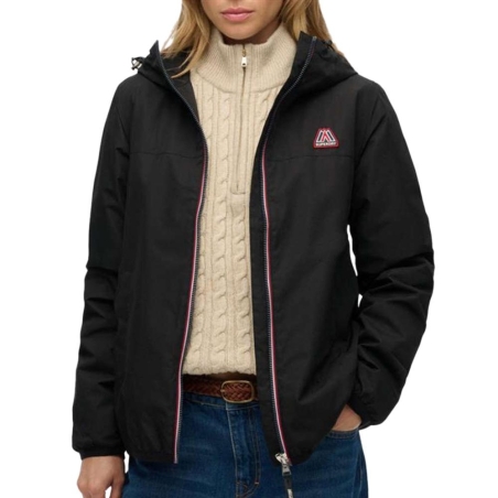Veste de Pluie Noire Femme Superdry Essential Tri Windbreaker