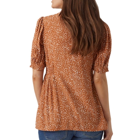 Blouse Orange Femme Femme Mamalicious Hella Lia