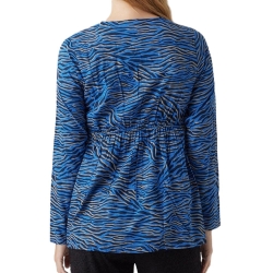 Blouse Bleu/Noir Femme Mamalicious Costa