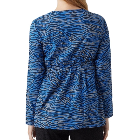 Blouse Bleu/Noir Femme Mamalicious Costa