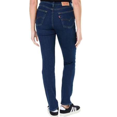 Jean 724 Slim Bleu foncé Femme Levi's Rise Straight Chelsea