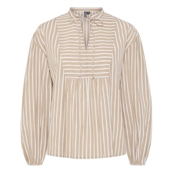 Blouse Blanc/Beige Femme Pieces Lilia