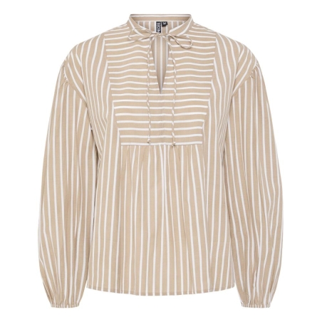 Blouse Blanc/Beige Femme Pieces Lilia