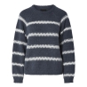 Pull Gris/Blanc Femme Pieces Sonja