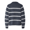 Pull Gris/Blanc Femme Pieces Sonja