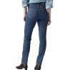 Jean 724 Bleu Foncé Femme Levi's High Rise Straight Med
