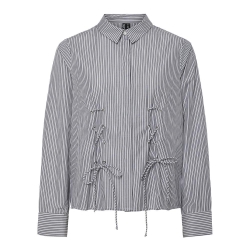 Chemise Marine à Rayures Femme Pieces Fabriella