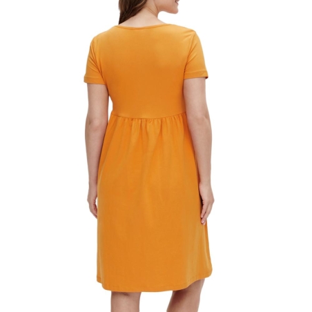 Robe Orange Femme Mamalicious Sandra