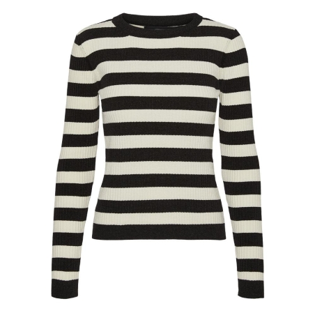 Pull Beige/Noir Femme Vero Moda Chili