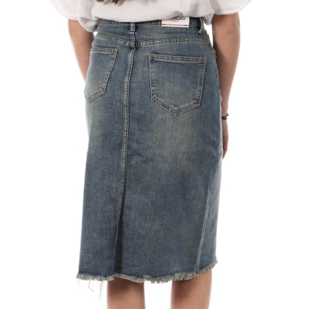 Jupe En Jean Bleu Clair Femme Monday Premium 392
