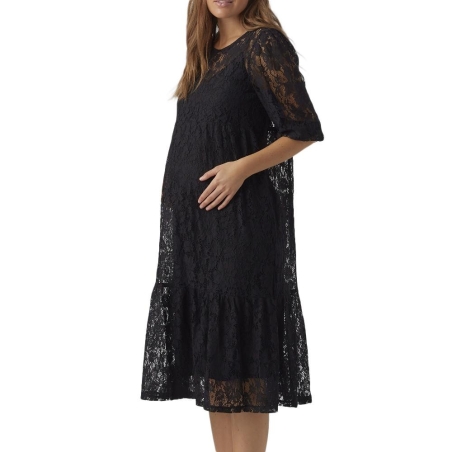 Robe de Grossesse Noir Femme Vero Moda Marternity Calf