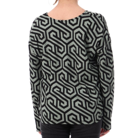 Blouse Verte/Noire Femme Vero Moda Merve