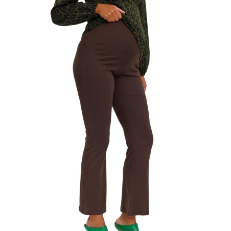 Pantalon Marron Femme Mamalicious Mila