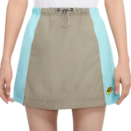 Jupe Taupe/Bleu Femme Nike Skirt