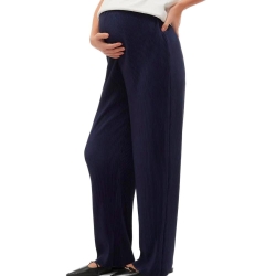Pantalon de Grossesse Marine Femme MamaliciousPlisse