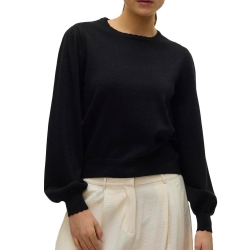 Pull Noir Femme Vero Moda Happyshine 10