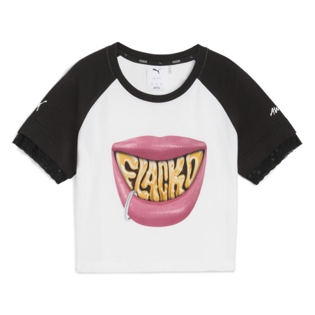 T-Shirt Blanc/Noir Femme Puma Rocky