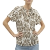 Blouse Blanche/Camel Femme Vero Moda Mima