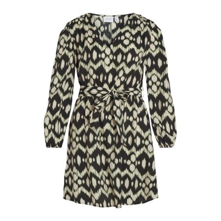 Robe Noire/Beige/Vert Femme Vila Kallila