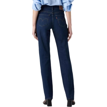Jean 724 Bleu Foncé Femme Levi's Shaping Slim Med Indigo