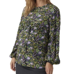 Blouse Noir/Jaune Femme Mamalicious Lia