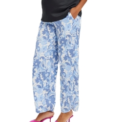 Pantalon Imprimé Bleu/Blanc Femme Vero Moda Marternity Mulla