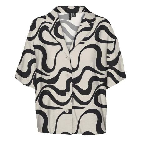 Chemise Noir/Blanc Femme Vero Moda Lea 2/4