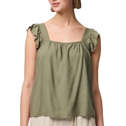 Débardeur Vert Femme Pieces Pia