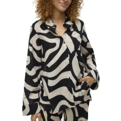 Chemise Noire/Beige Femme Vero Moda Magnete