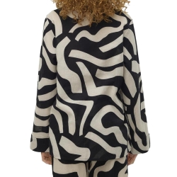 Chemise Noire/Beige Femme Vero Moda Magnete