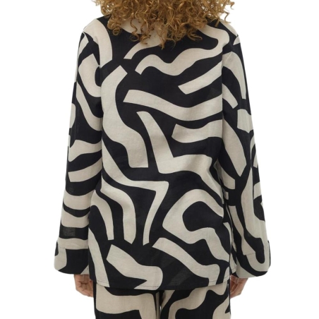 Chemise Noire/Beige Femme Vero Moda Magnete