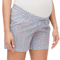 Short de Grossesse Blanc/Bleu Femme Mamalicious Ginger