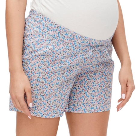 Short de Grossesse Blanc/Bleu Femme Mamalicious Ginger