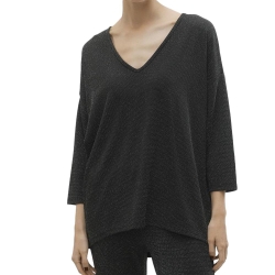 Blouse Noir Femme Vero Moda Kanva 3/4