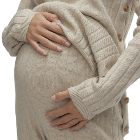 Pantalon de Grossesse Beige Femme Mamalicious Lana