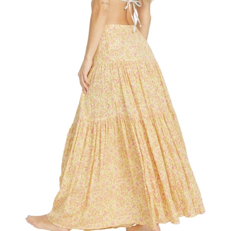 Jupe Jaune à Fleurs Femme Billabong Heart To Heart