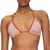 Haut de Bikini Terracotta Femme Lacoste Printed Jeresey