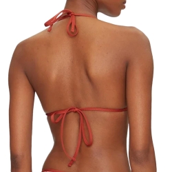 Haut de Bikini Terracotta Femme Lacoste Printed Jeresey