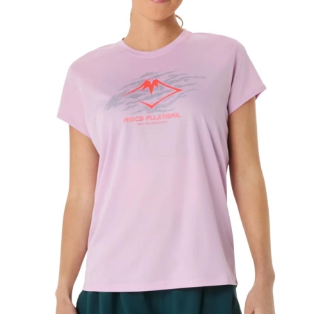 T-shirt Mauve Femme Asics Fujitrail