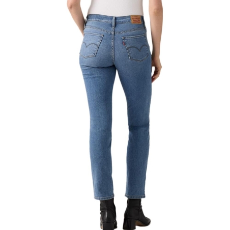 Jean 724 Bleu Femme Levi's Shaping Slim Med Indigo