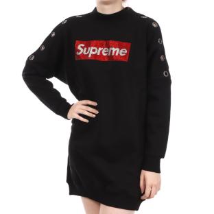 Robe Sweat Noire Femme Supreme Jessy