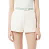 Short Blanc Femme Lacoste Runway Wool