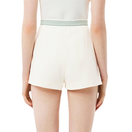 Short Blanc Femme Lacoste Runway Wool