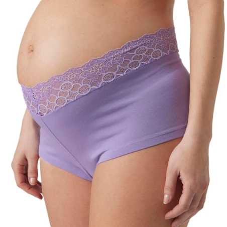 X2 Culottes de Grossesse Écru/Violet Femme Mamalicious Modal