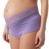 X2 Culottes de Grossesse Écru/Violet Femme Mamalicious Modal