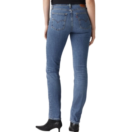 Jeans 724 Bleu Foncé High Rise Straight Med
