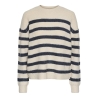 Pull Bleu/Blanc Femme Pieces Klara