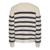Pull Bleu/Blanc Femme Pieces Klara