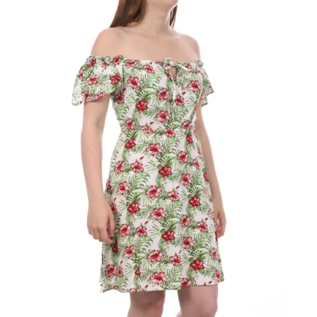 Robe Blanche/Verte Femme Vero Moda Easy